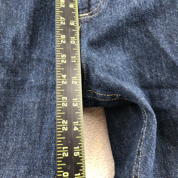 Wrangler Mens Jeans 38x32 Straight Fit Blue Denim Dark Wash 100% Cotton Classic - Picture 6 of 15